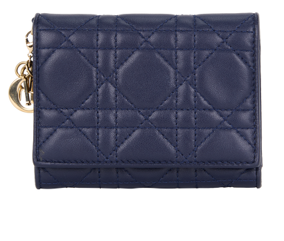 Christian Dior Tri-Fold Lady Dior Wallet, front view
